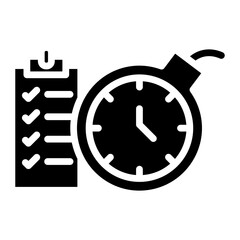 Task Deadline icon vector image. Can be used for Freelancer.