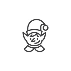 Christmas Elf line icon