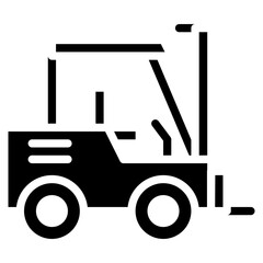 Forklift icon vector image. Can be used for Manufacturing and Distribution.