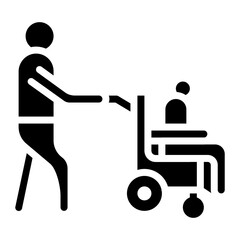 Assisted Living icon vector image. Can be used for Elderly Care.