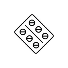 Pills and medicines outline icon isolated.