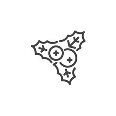 Christmas decoration line icon