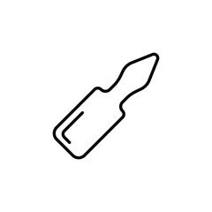 Medical ampoule line icon linear style sign for mobile concept and web design vial ampoule.