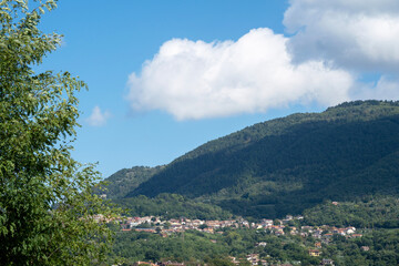 Village on the mountainside in the southwest of Italy