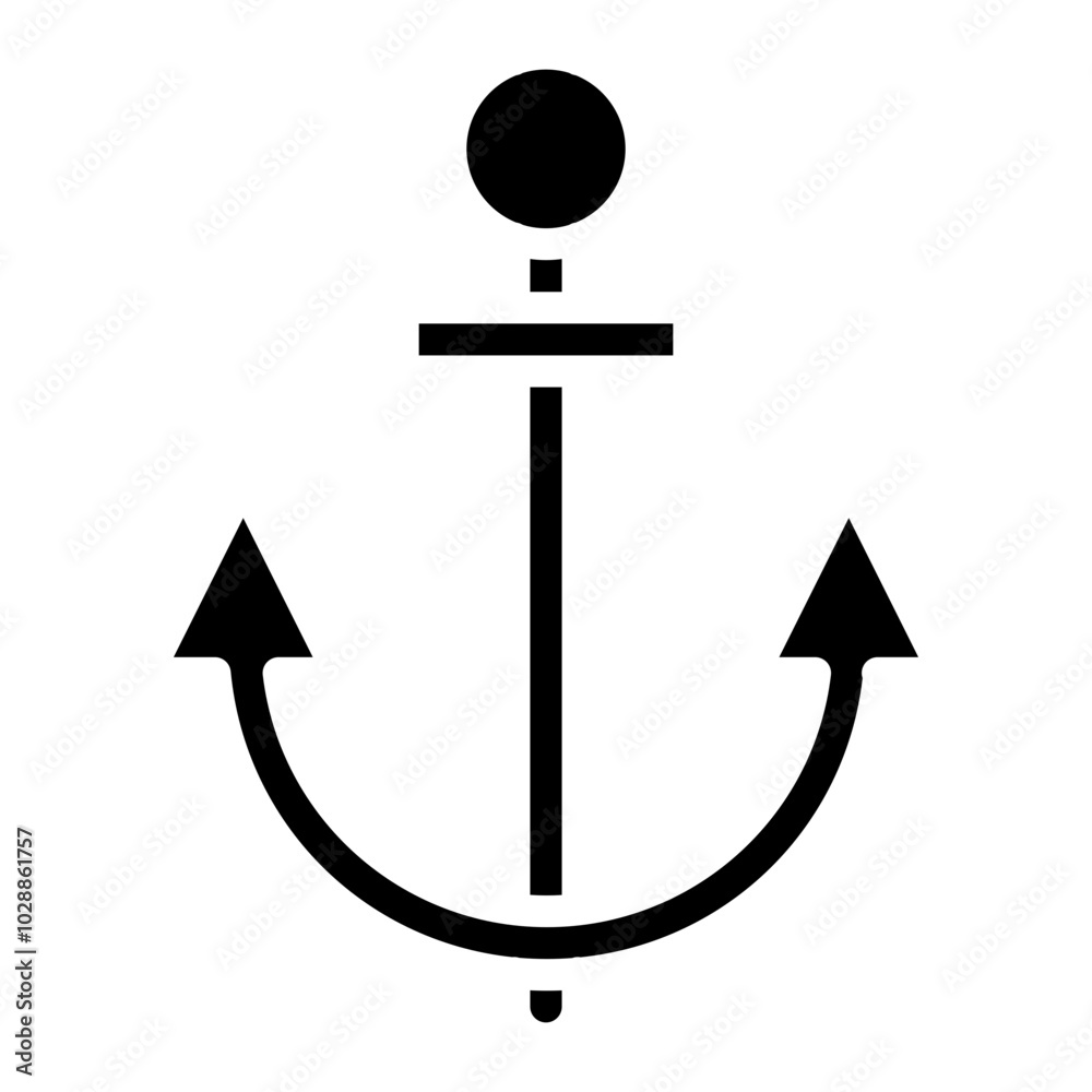 Canvas Prints Anchor icon vector image. Can be used for Rock Climbing.