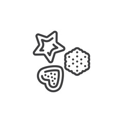 Christmas Cookies line icon