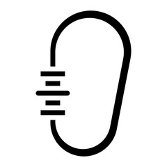 Carabiner icon vector image. Can be used for Rock Climbing.