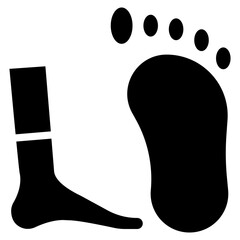 Feet icon vector image. Can be used for Sun Protection.