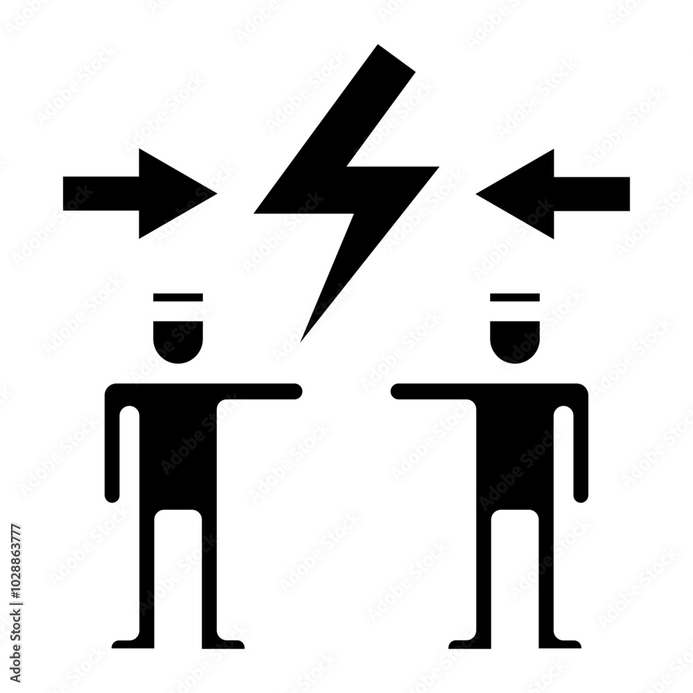 Poster Conflict Resolution icon vector image. Can be used for Organization.