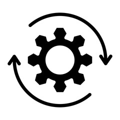Change Management icon vector image. Can be used for Organization.
