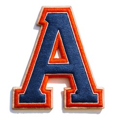 Fototapeta premium letter A for varsity jacket embroidery isolated