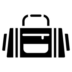 Gym Bag icon vector image. Can be used for Physical Wellbeing.