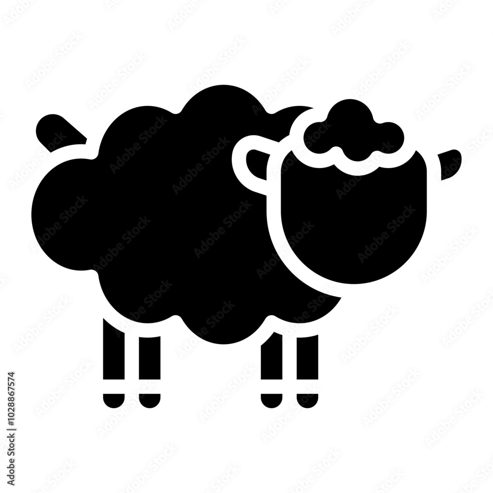 Wall mural Sheep icon vector image. Can be used for Eid al Adha.