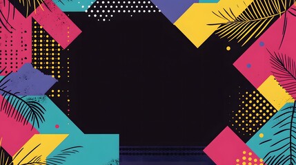 Colorful Geometric Abstract Art Background