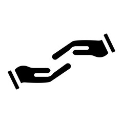 Hands Reaching Out icon vector image. Can be used for World Refugee Day.