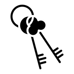 Keys icon vector image. Can be used for World Refugee Day.