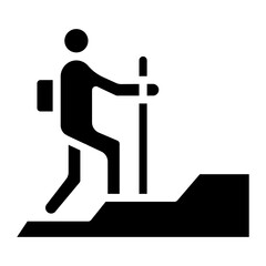 Hiking icon vector image. Can be used for Fitness.