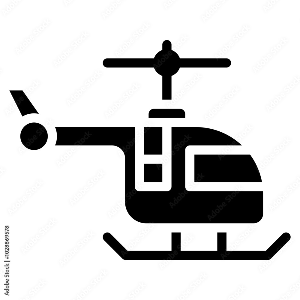 Poster Helicopter icon vector image. Can be used for Airplane.