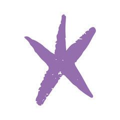 star made with marker stroke