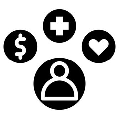 Obraz premium Employee Benefits icon vector image. Can be used for Hiring Process.