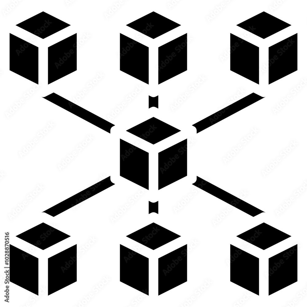 Canvas Prints Blockchain icon vector image. Can be used for Digital Disruption.