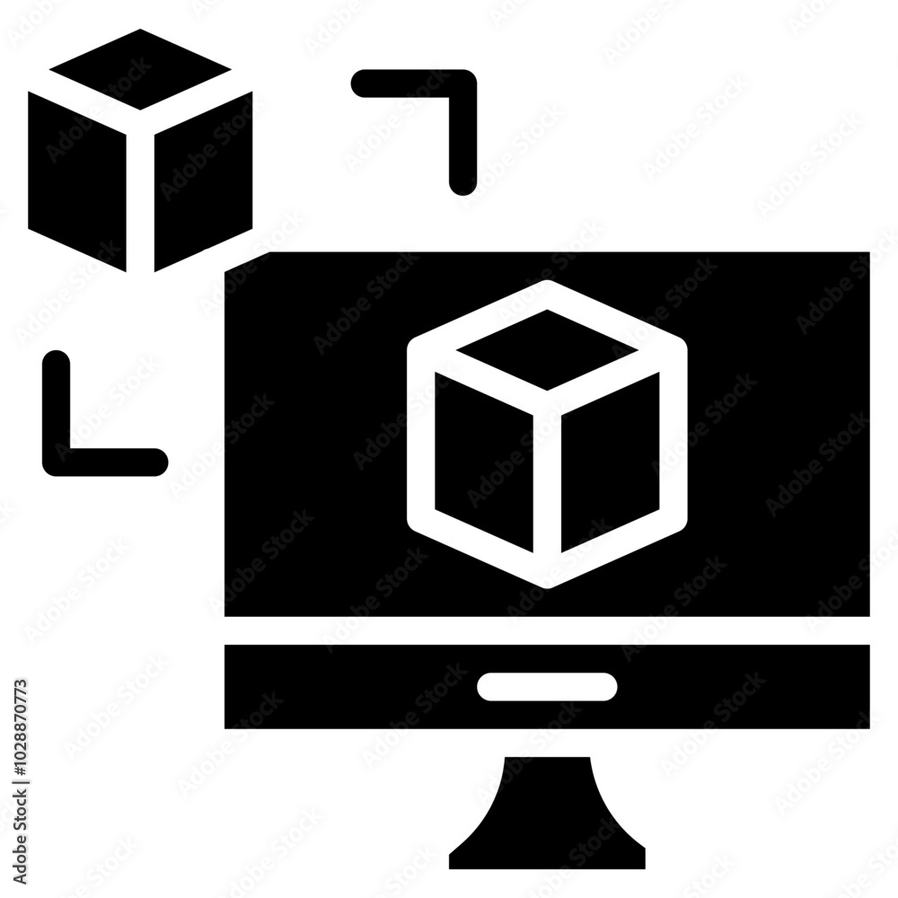 Poster Digital Twin icon vector image. Can be used for Digital Disruption.