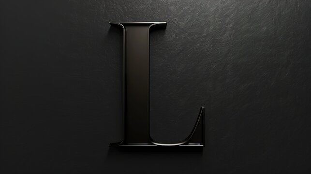 Letter L on Black Background - a sleek and bold visual. The letter L stands out against the black background, creating a modern and minimalistic design.