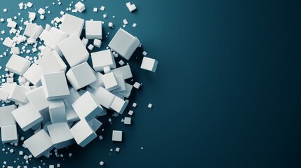 Crumbling Blocks on a Colorful Surface