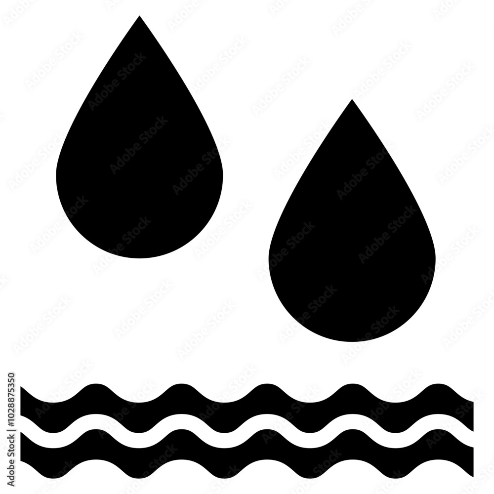 Canvas Prints Water icon vector image. Can be used for Raw Metrial.