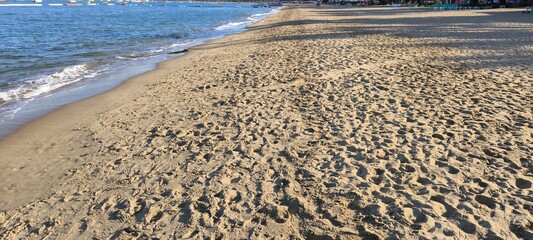 Sandy beach and sea for background