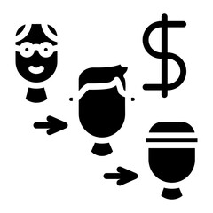 Descendant icon vector image. Can be used for Inheritance.