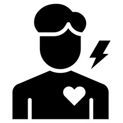 Chest Tightness icon vector image. Can be used for Allergy Symptoms.