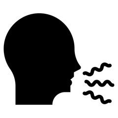 Hoarseness icon vector image. Can be used for Allergy Symptoms.