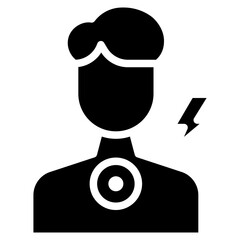 Swollen Lymph Nodes icon vector image. Can be used for Allergy Symptoms.