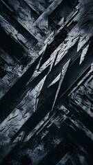 Close-up view of dark grunge scratched textured background