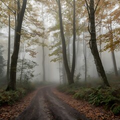 Naklejka premium morning in the forest