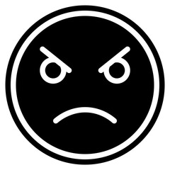 Angry icon vector image. Can be used for Human Emotions.