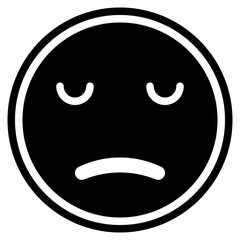 Apathetic icon vector image. Can be used for Human Emotions.