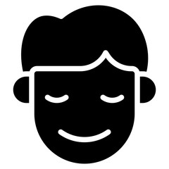 Calm icon vector image. Can be used for Human Emotions.