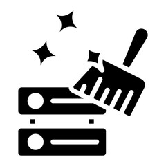 Data Cleaning icon vector image. Can be used for Data Science.