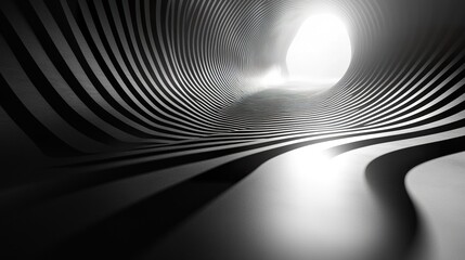 Abstract Lines and Shapes: Minimalist Black and White Background