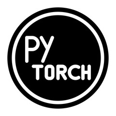 PyTorch icon vector image. Can be used for Data Science.