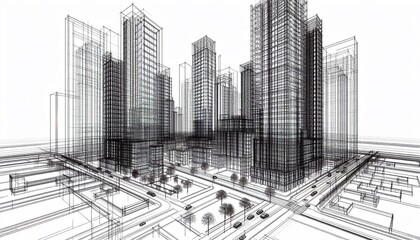 Architectural building design vector illustration