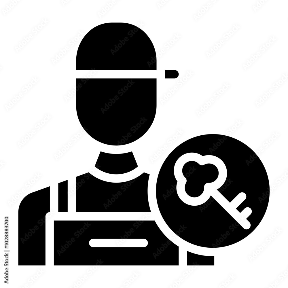 Canvas Prints Locksmith icon vector image. Can be used for Locksmith.