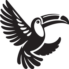 Toucan silhouette vector