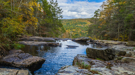 Fall scene from the top of Glendale Falls