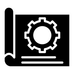 Technical Draft icon vector image. Can be used for Engineer in Mechanics.
