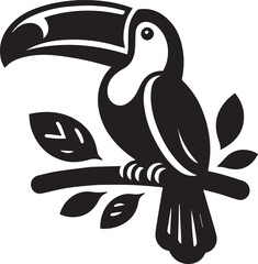 Toucan silhouette vector
