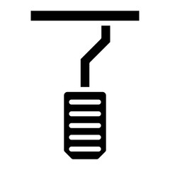 Accelerator Pedal icon vector image. Can be used for Driving School.