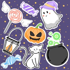 Seamless pattern of cute cartoon monsters for holidays and celebrations